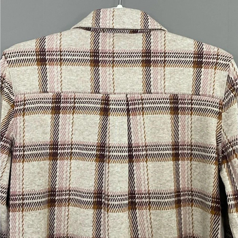 Faherty Women's Legend Sweater Shirt Plaid Cranberry Haze NWT - Picture 7 of 15